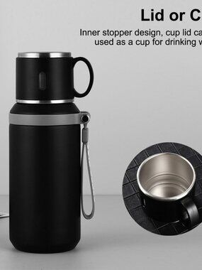 Stainless Steel Thermos Bottle Leakproof Insulated Water Bottle(1 Pack)
